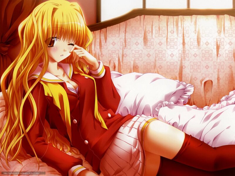 anime girl in red uniform