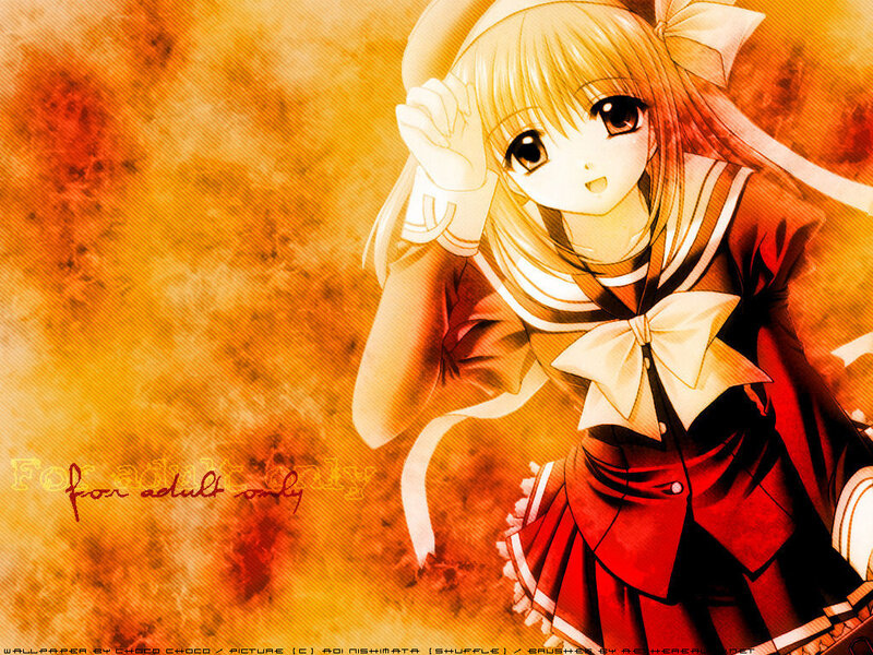 Anime Girl in Red Uniform — Dramatic