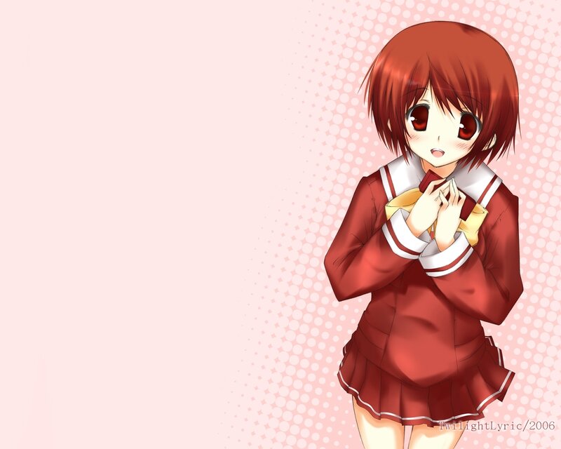 Anime Girl in Red Uniform — Innocent