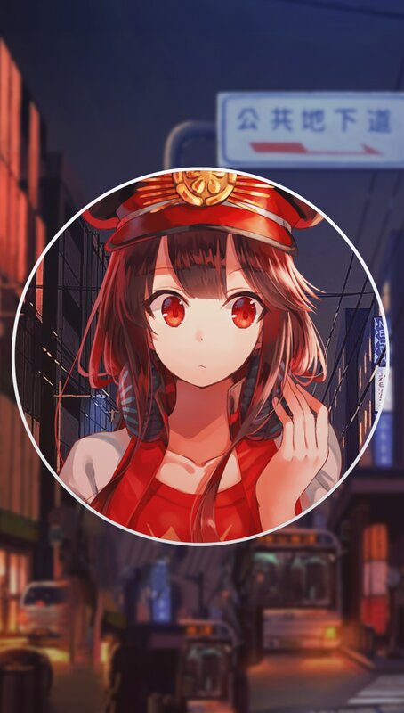 Anime Girl in Red Uniform — Nocturnal