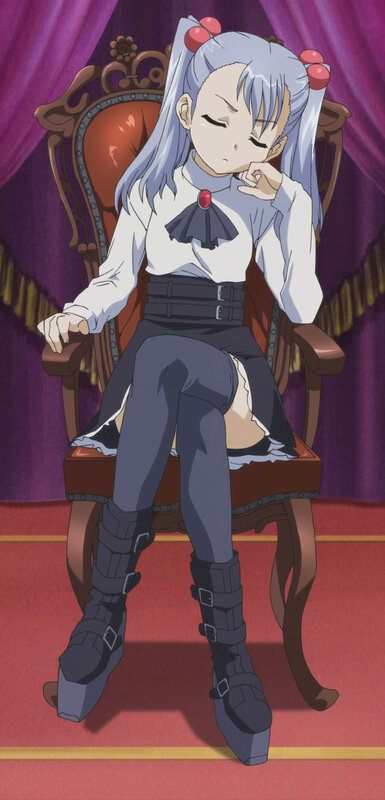 anime girl in regal chair