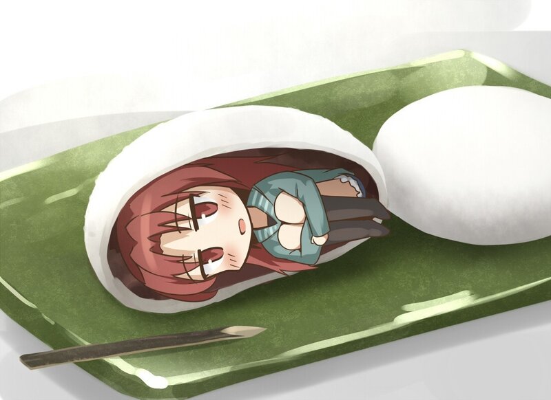 anime girl in rice ball