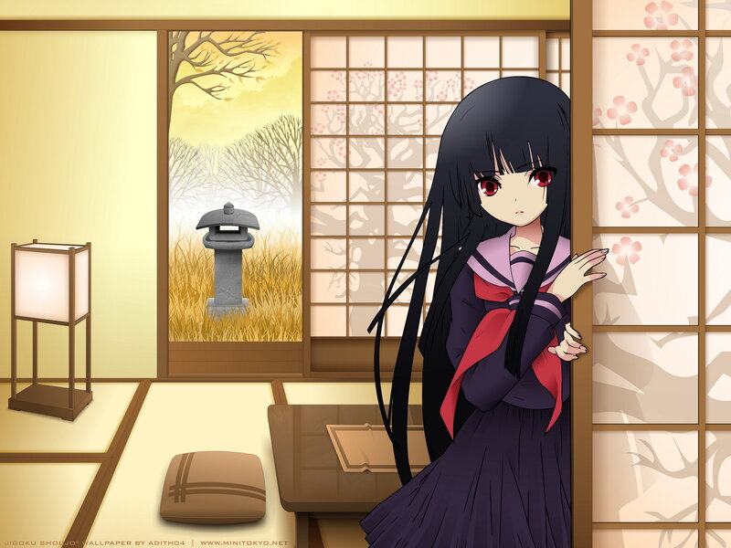 Anime Girl in Room — Purple, Calm, Autumn