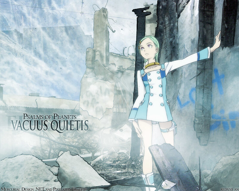 Anime girl in ruins