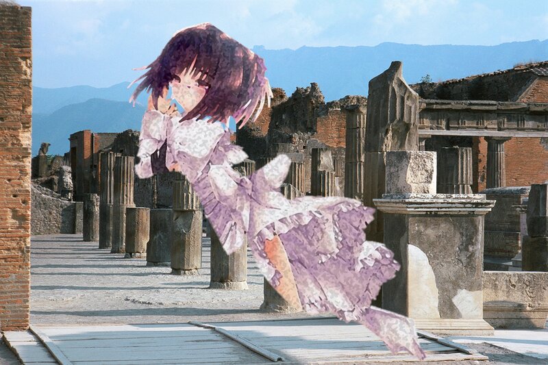 Anime Girl in Ruins — Purple