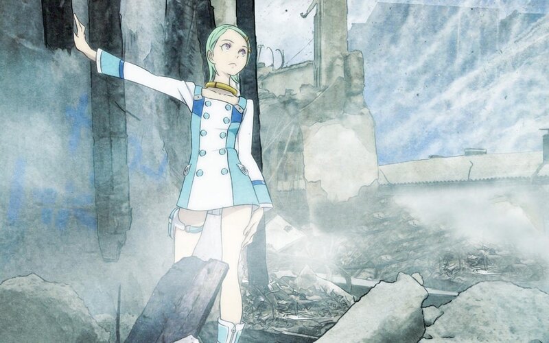 anime girl in ruins