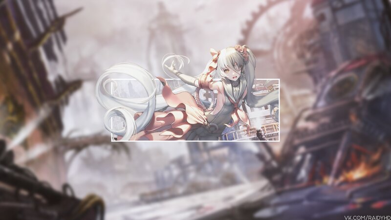 Anime Girl in Ruins — White, Dramatic