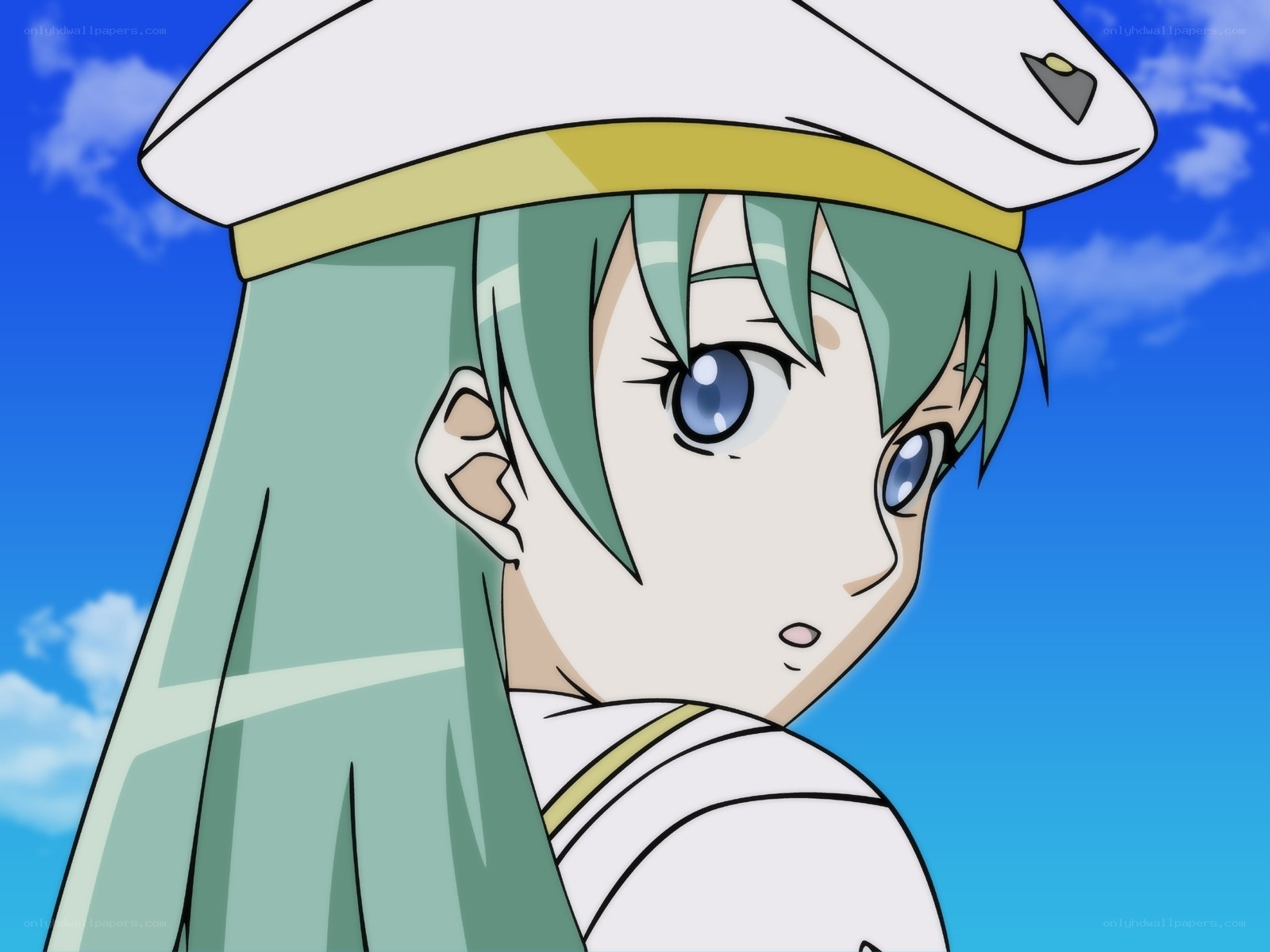 anime girl in sailor hat
