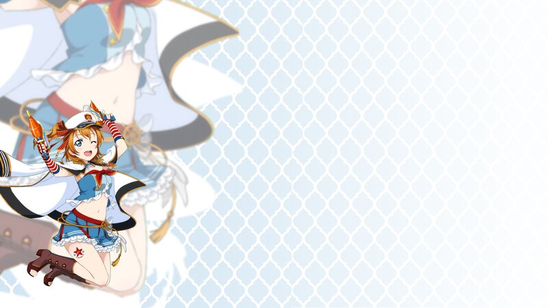 Anime Girl in Sailor Outfit — Blue, Cheerful