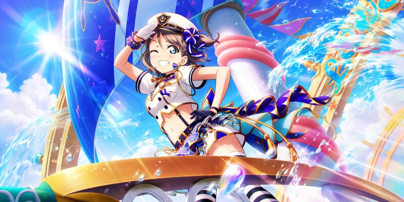 Anime Girl in Sailor Outfit — Blue, Joyful, Energetic
