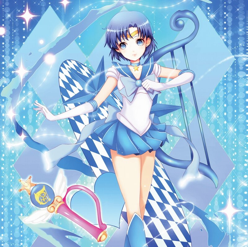 Anime Girl in Sailor Outfit — Blue, Magical