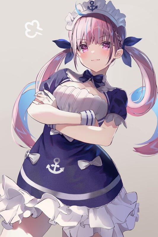 Anime Girl in Sailor Outfit — Purple, Calm
