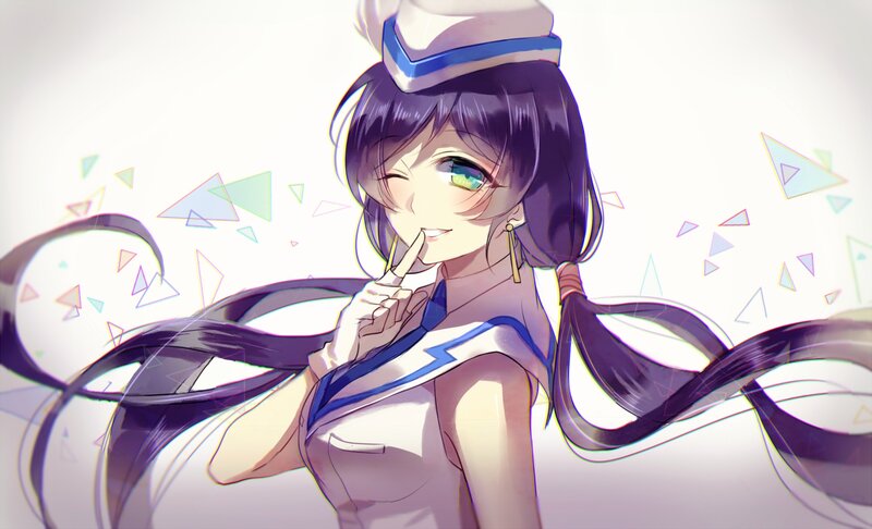 Anime Girl in Sailor Outfit — Purple