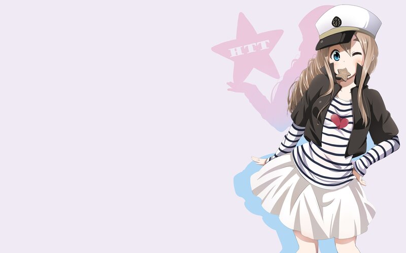 Anime Girl in Sailor Outfit — White, Playful, Star