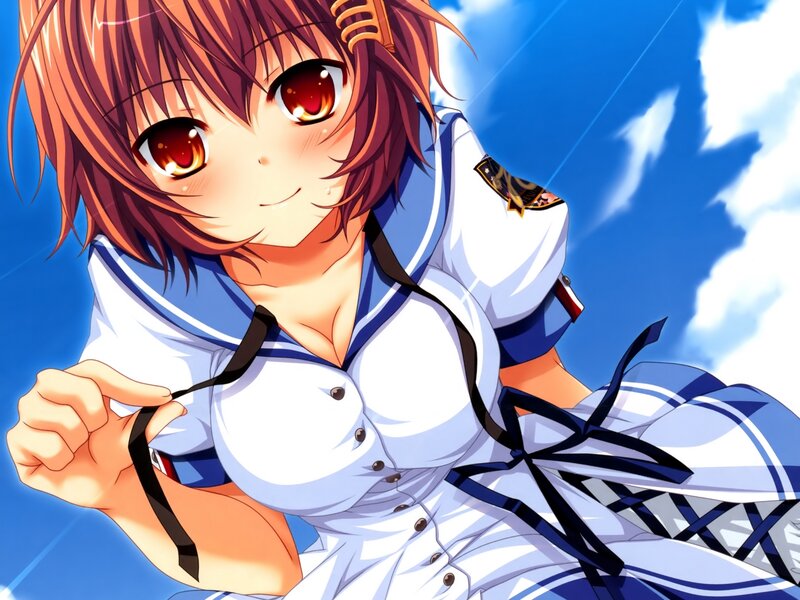 anime girl in sailor uniform