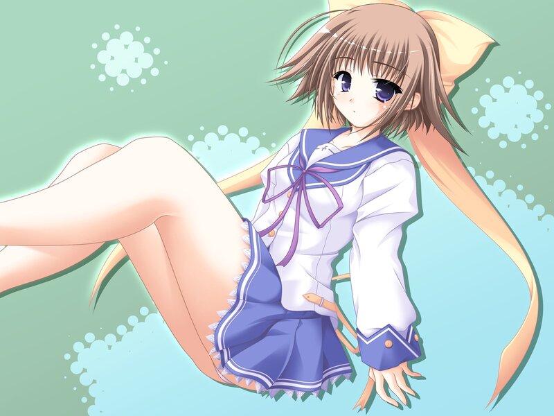 Anime Girl in Sailor Uniform — Blue, Calm, Sailor Uniform