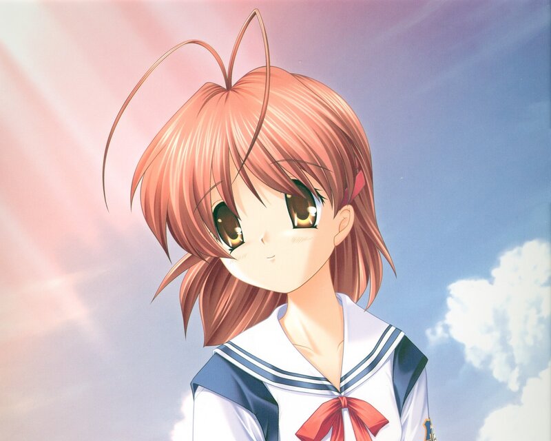 Anime Girl in Sailor Uniform — Blue, Serene, Afternoon, Sailor Uniform