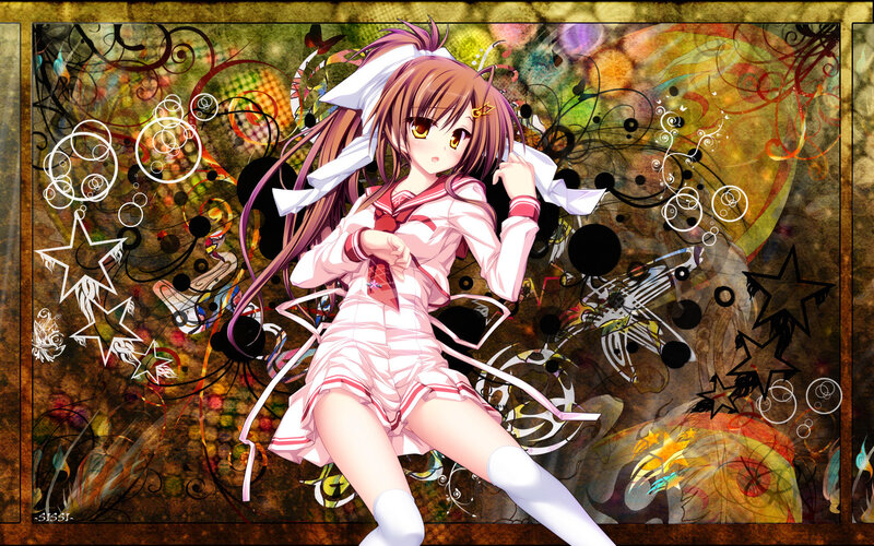 Anime Girl in Sailor Uniform — Brown