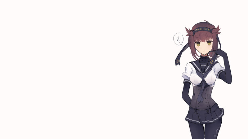 Anime Girl in Sailor Uniform — White, Neutral, Sailor Uniform, Headband