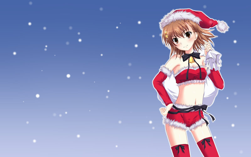 anime girl in santa outfit