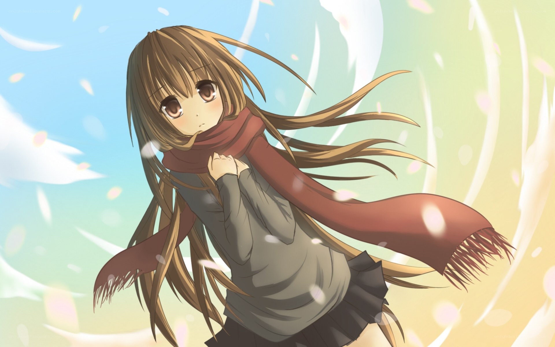 anime girl in scarf