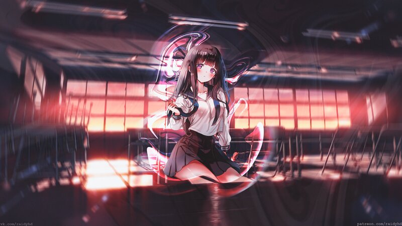 Anime Girl in School