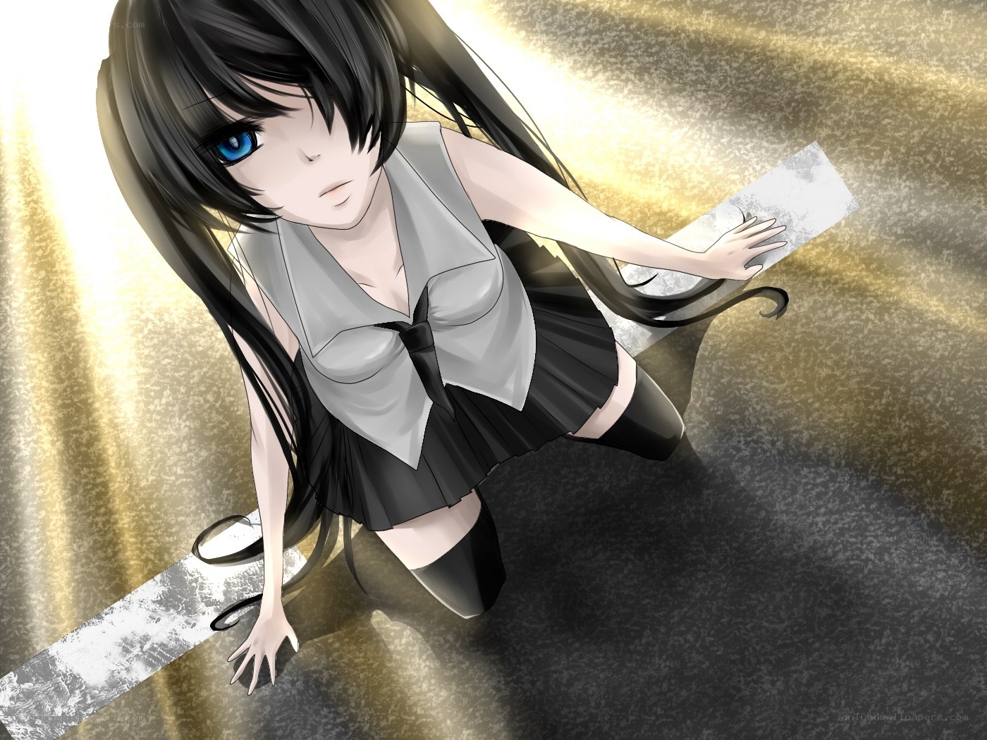 anime girl in school uniform