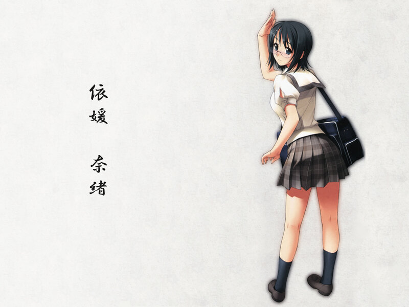 Anime girl in school uniform