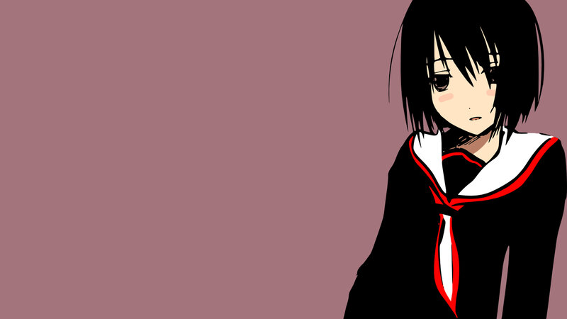 anime girl in school uniform
