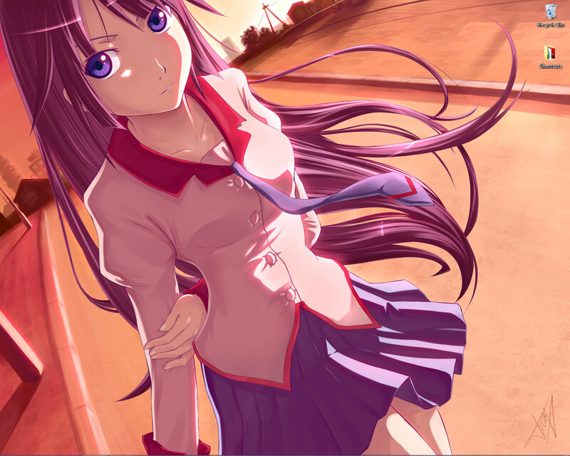 anime girl in school uniform