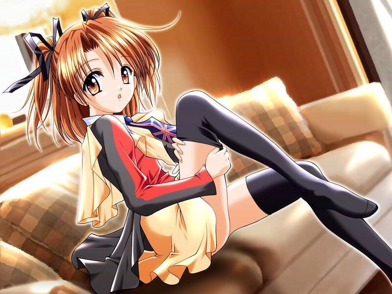 Anime girl in school uniform