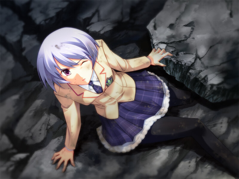 Anime girl in school uniform