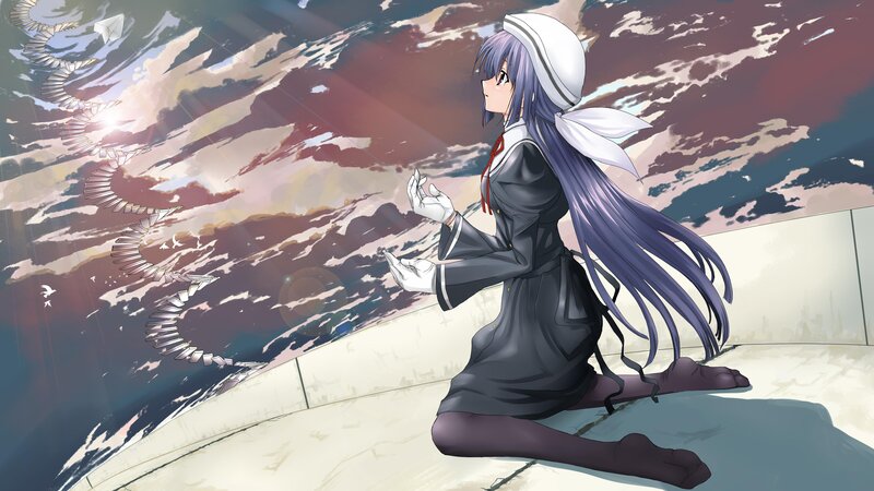 anime girl in school uniform