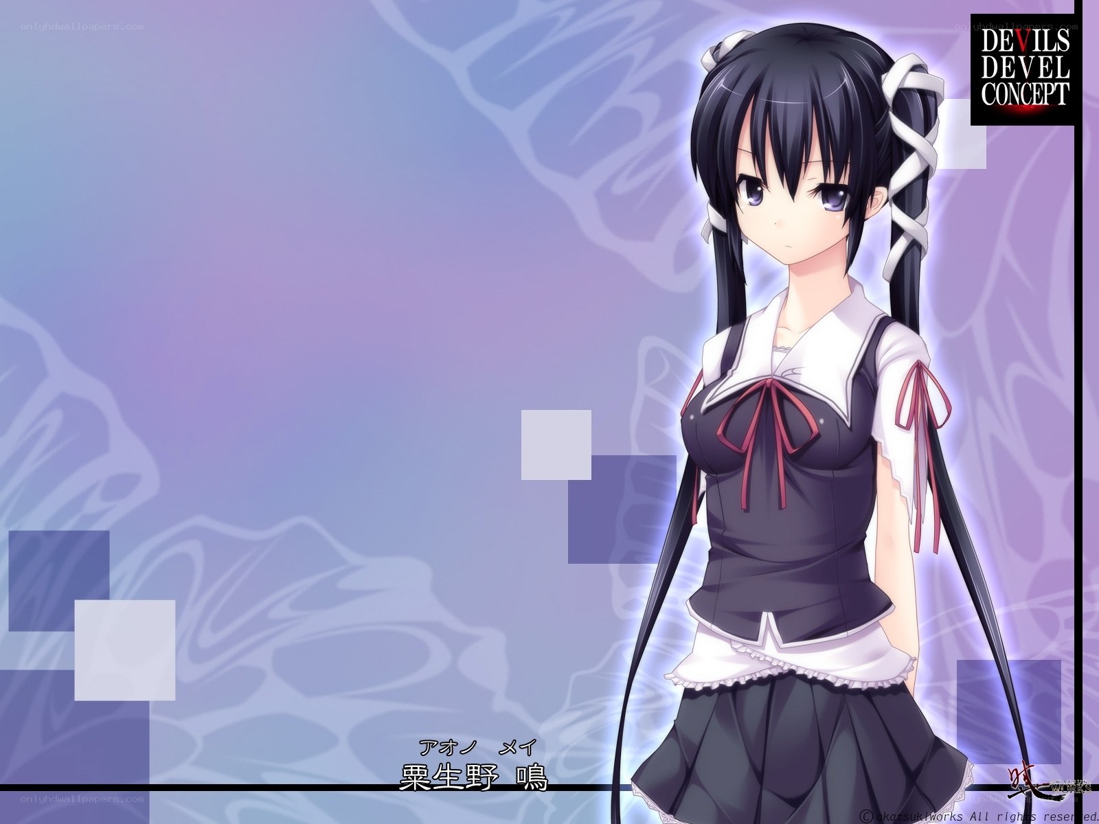 Anime girl in school uniform