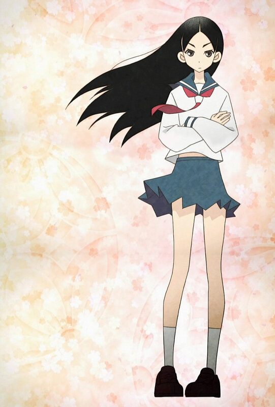 anime girl in school uniform