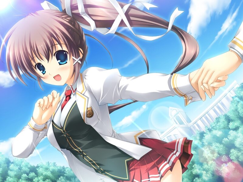 anime girl in school uniform