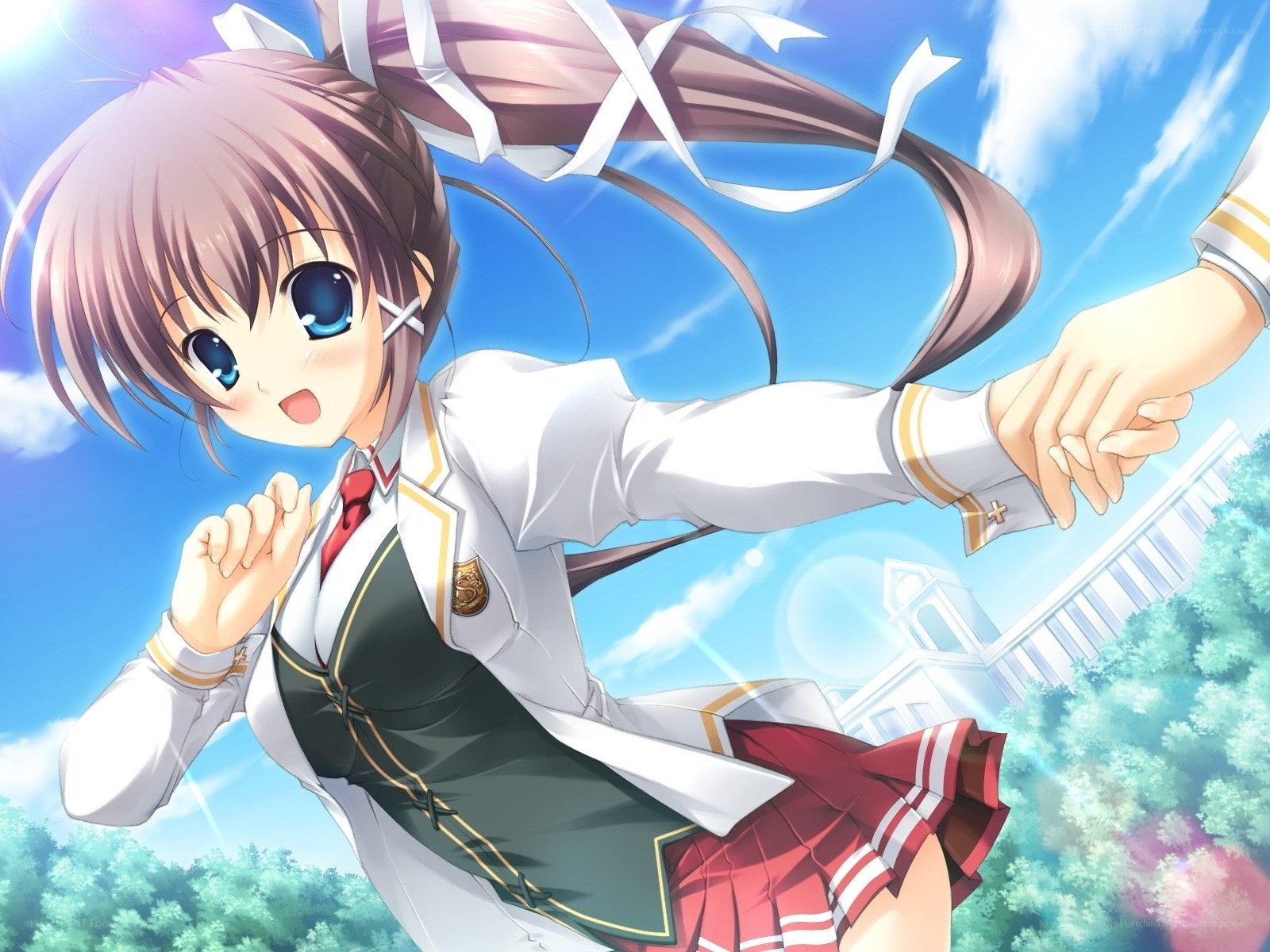 anime girl in school uniform