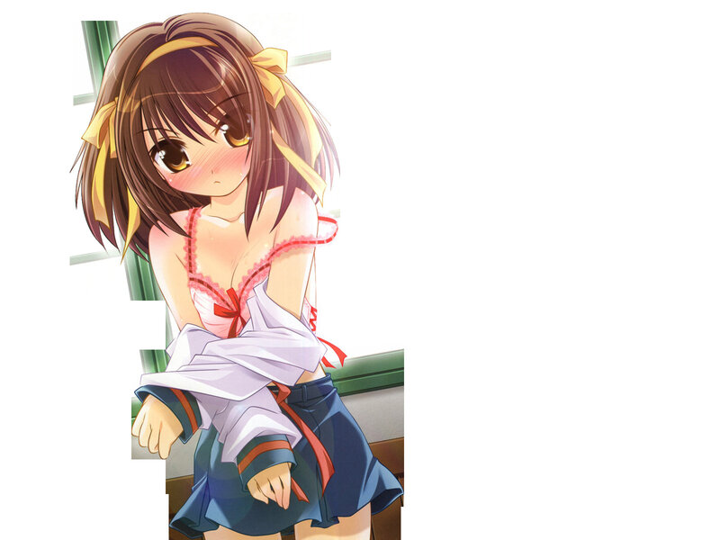 anime girl in school uniform