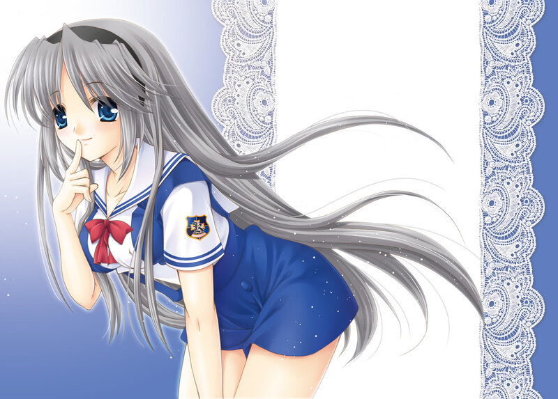 anime girl in school uniform
