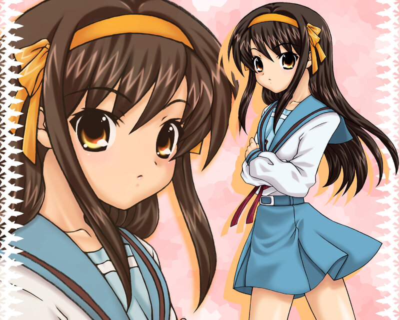 anime girl in school uniform