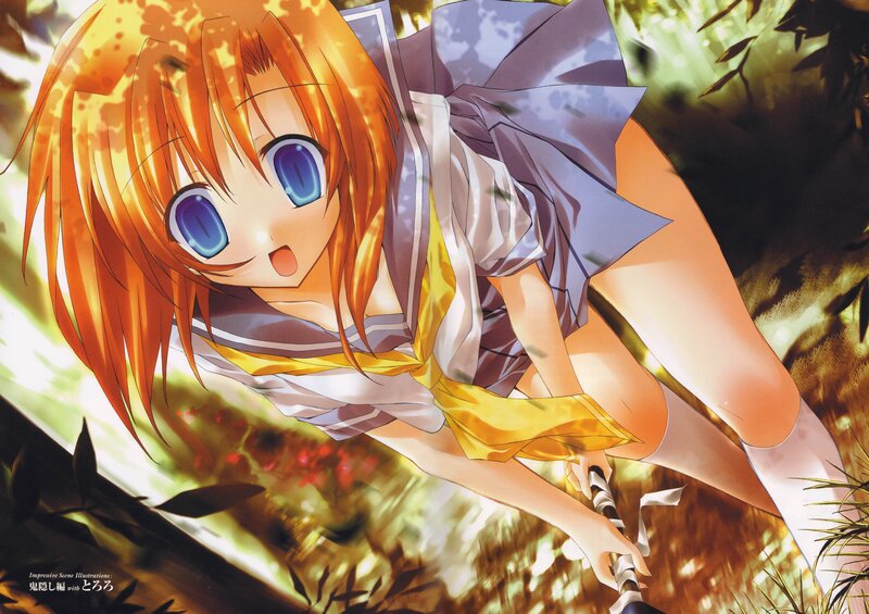Anime girl in school uniform