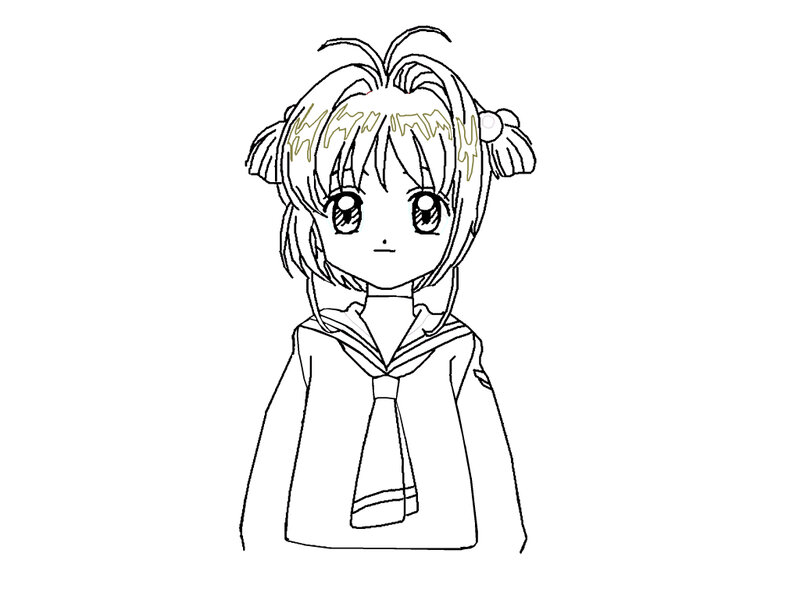 anime girl in school uniform