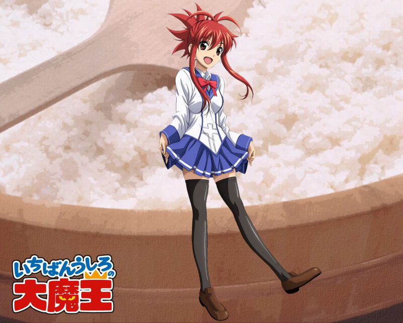 Anime girl in school uniform