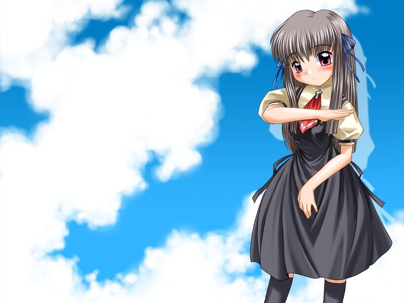 anime girl in school uniform