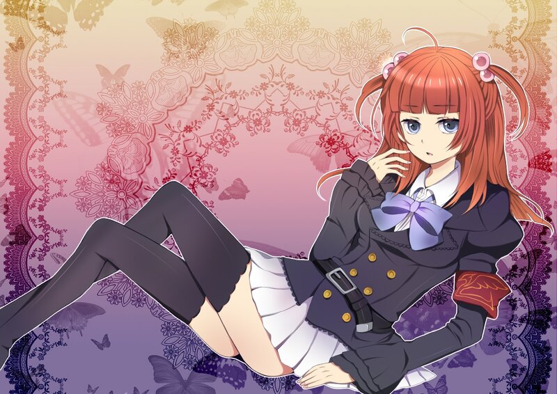 anime girl in school uniform