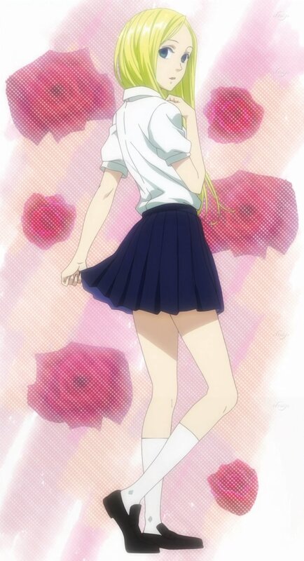 anime girl in school uniform