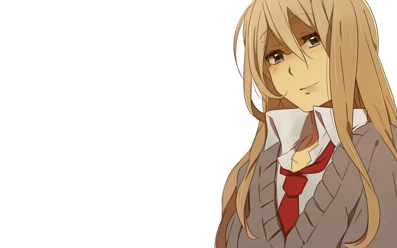 anime girl in school uniform