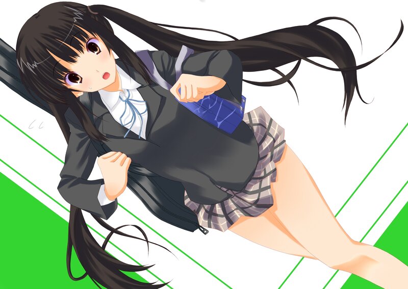 anime girl in school uniform
