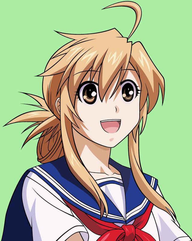 anime girl in school uniform