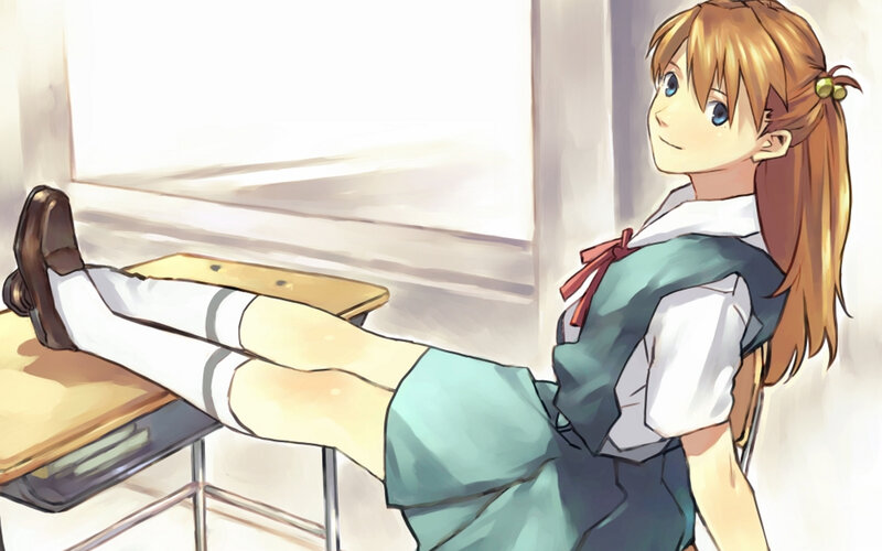 anime girl in school uniform
